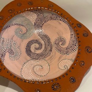 Pottery terracota tray heidi signature